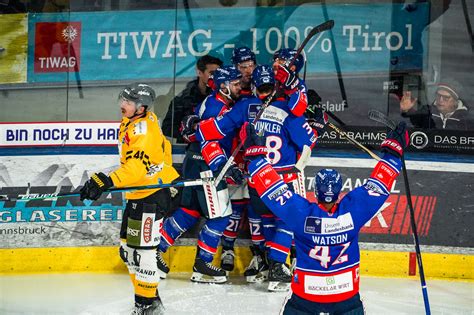 Icehl Innsbruck Jubelt Auch Gegen Den Hc Pustertal Hockeyreport Net