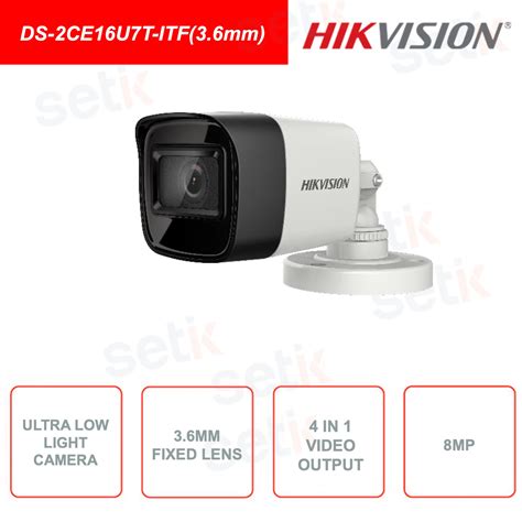 Ds Ce U T Itf Mm Telecamera Hikvision Ottica Mm In