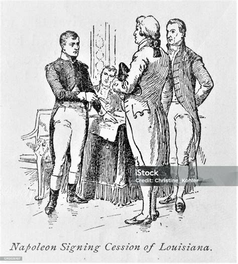 Napoleon Bonaparte Sells The Louisiana Purchase Stock Illustration - Download Image Now ...