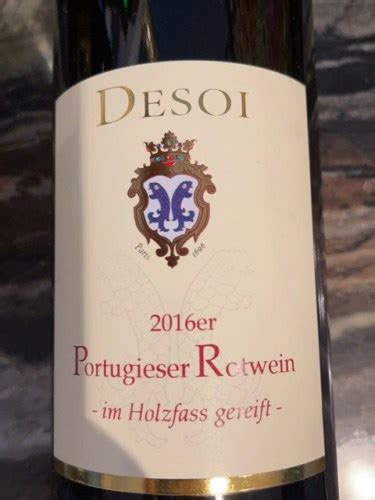 Oskar Desoi Portugieser Im Holzfass Gereift Vivino Brasil