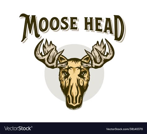 Elk head moose stylish isolated wild animal Vector Image