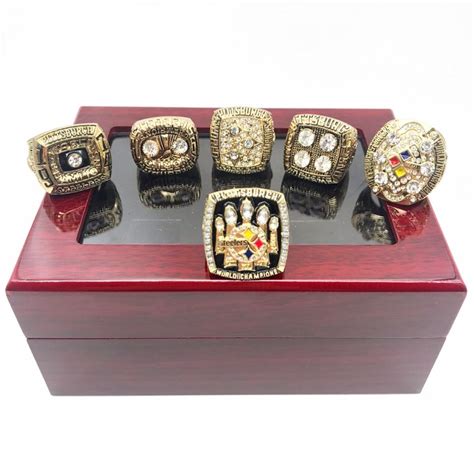 Pittsburgh Steelers Championship 6 Rings Set (Gold Color) - Byt Shops