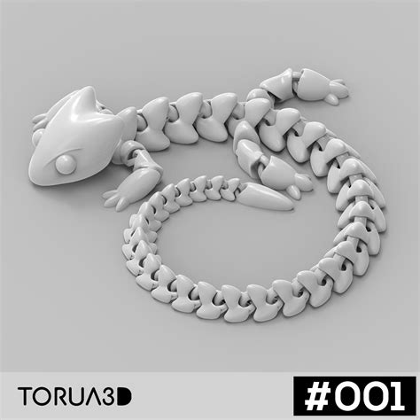 Articulated Dragon 001 By Torua3d Download Free Stl Model