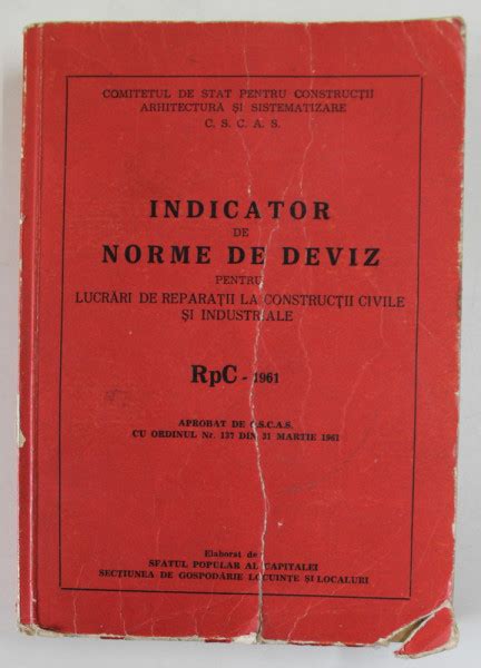 Indicator De Norme De Deviz Pentru Lucrari De Reparatii La Constructii