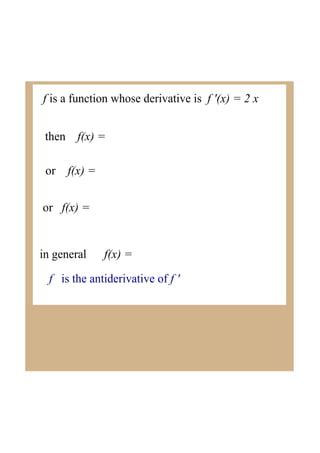 Ib Maths Sl Antiderivatives PDF