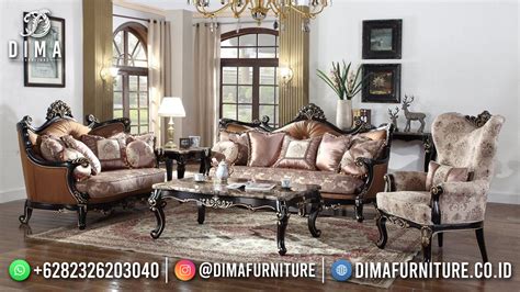 Jual Kursi Sofa Ruang Tamu Mewah Natural Rosegold Excellent Df 1535