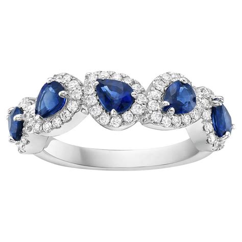 Sapphire And Diamond 5 Stone Ring For Sale At 1stdibs 5 Stone