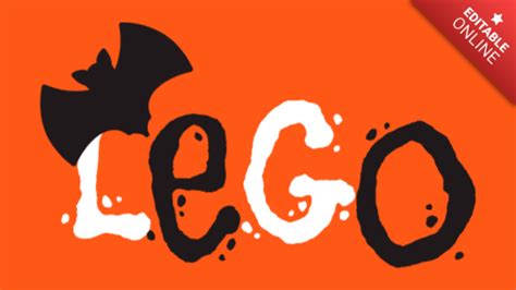 LEGO Happy Halloween Font Generador De Efectos De Texto