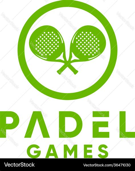 Padel games logo design Royalty Free Vector Image