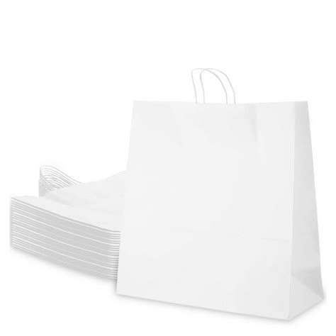 Printed White Paper Bags Handles