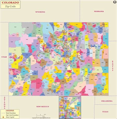 Colorado Map With Zip Codes - Fall Foliage Prediction Map 2024