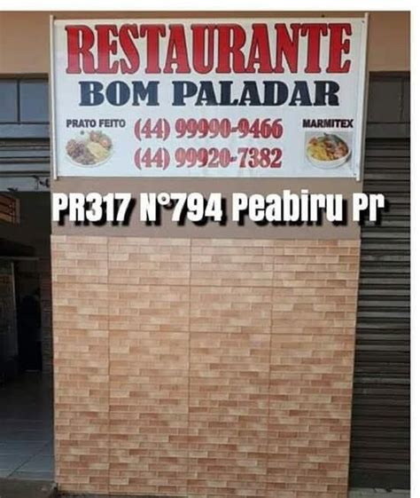 Menu Em Restaurante Bom Paladar Peabiru