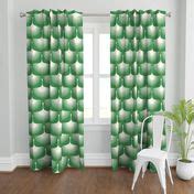 Art Deco Swans - Green (Once Curtain Panel | Spoonflower