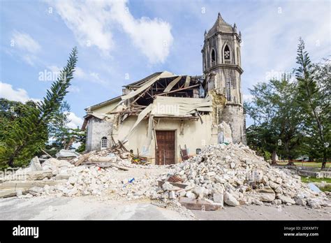 Spanish Colonial Era Church Badly Damaged By The 2013 Earthquake In