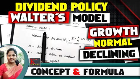 Dividend Policy Introduction Walter S Model Growth Normal