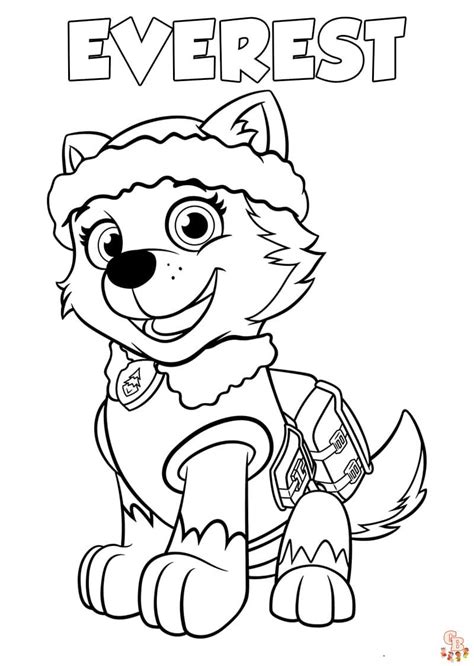 Paw Patrol Everest Coloring Pages To Print