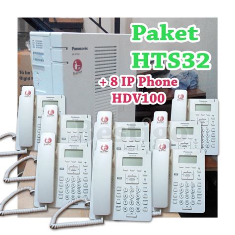 Jual Paket IP PBX KX HTS32 Plus 8 SIP Phone HDV100 Shopee Indonesia