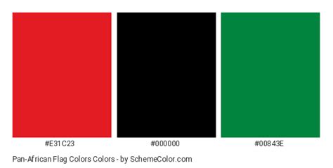 Pan African Flag Colors Color Scheme Flags