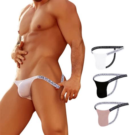 String taille basse pour hommes lingerie sexy sous vêtements pour hommes gais tongs modales