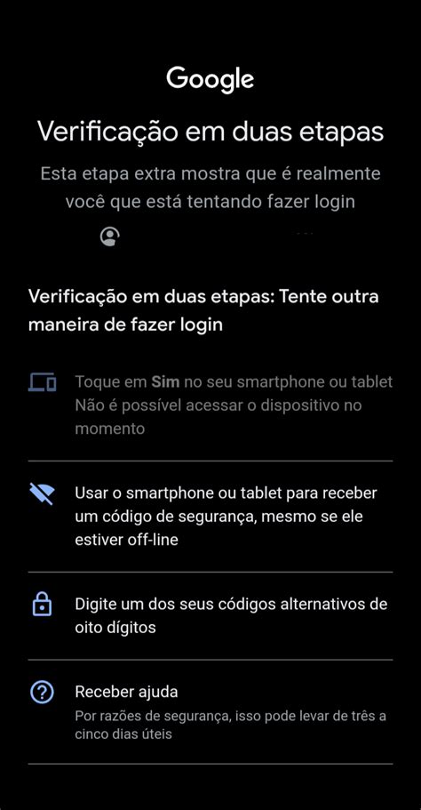 Não consigo ter acesso a minha conta Google por problemas a