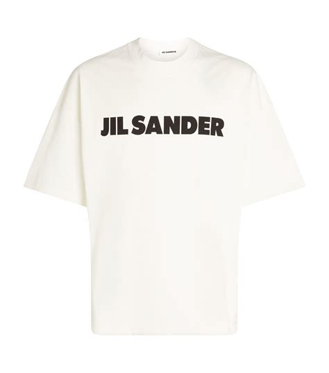 Jil Sander Canvas Oversized Logo T Shirt In White For Men Lyst