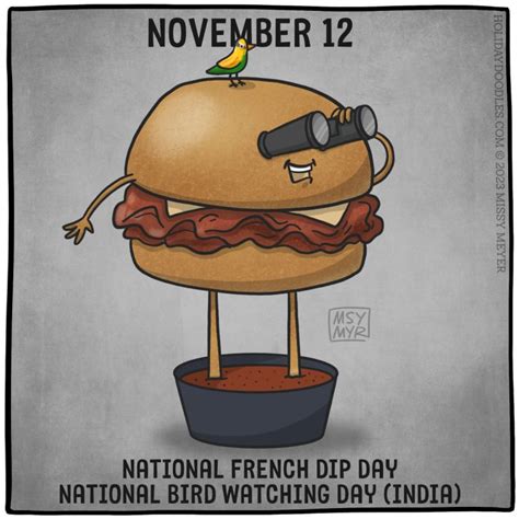 November 12 Every Year National French Dip Day National Bird