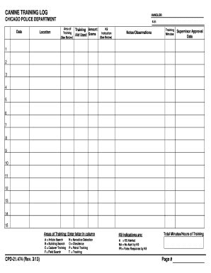 K Training Log Template Fill Online Printable Fillable Blank