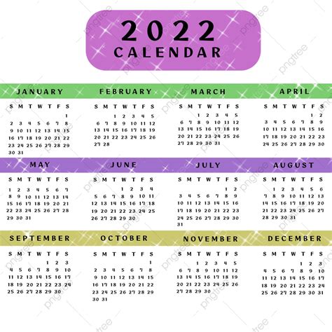 Sparkl White Transparent Sparkling 2022 Calendar 2022 Calendar 2022