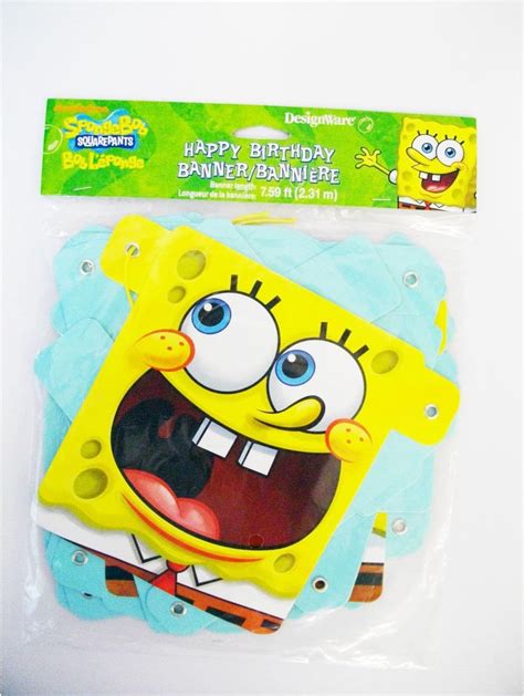 SpongeBob Happy Birthday Banner (1ct), Banners - Amazon Canada