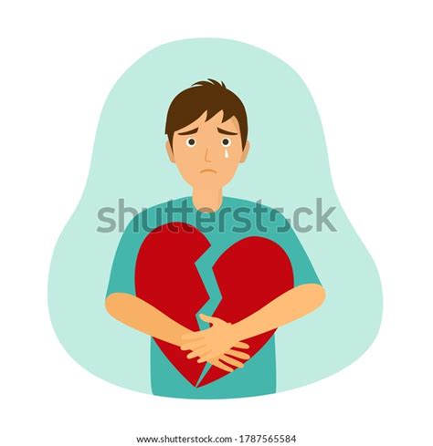 Broken Heart Concept Vector Illustration On Stock Vector Royalty Free