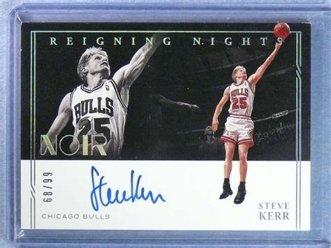 Panini Noir Reigning Nights Signatures Rn Steve Kerr