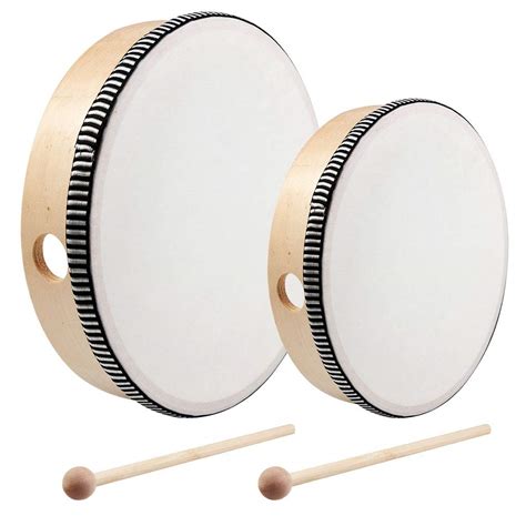 Amazon.com: Nydotd 10 Inch & 8 Inch Hand Drum Kids Percussion Wood ...