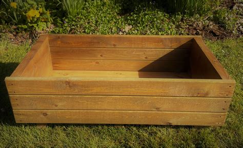 Extra Wide Wooden Planter Herb Veg Boxes UK Garden Products