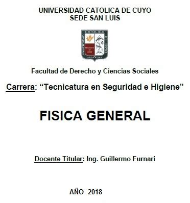 FISICA GENERAL UCCUYO SAN LUIS AÑO 2017 Unidad Nº 1 MAGNITUD