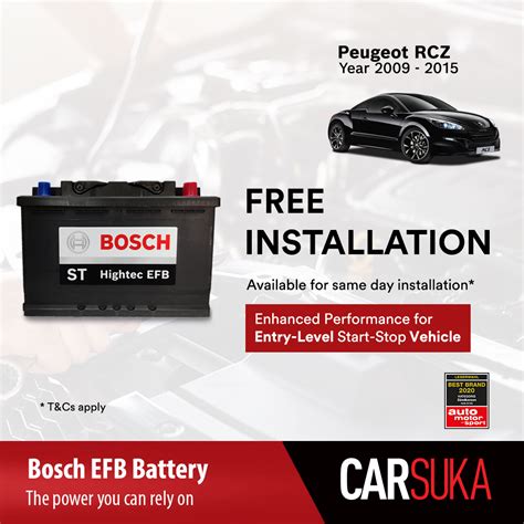 Bosch Efb Battery Ln Din For Peugeot Rcz Months Warranty Lazada