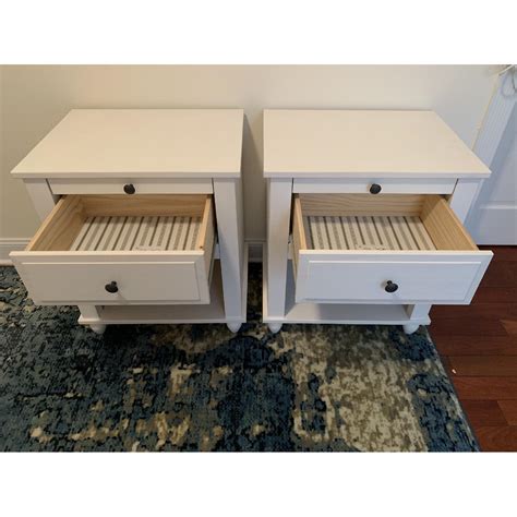 Ikea Hornsund White Nightstands Aptdeco