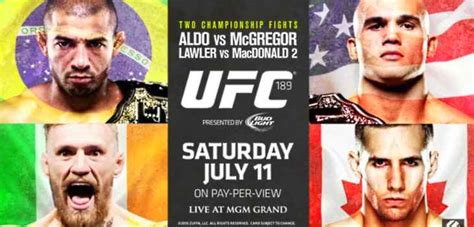 Two Title Fights Promo Video For UFC 189 Aldo vs McGregor And Robbie Lawler vs Rory MacDonald