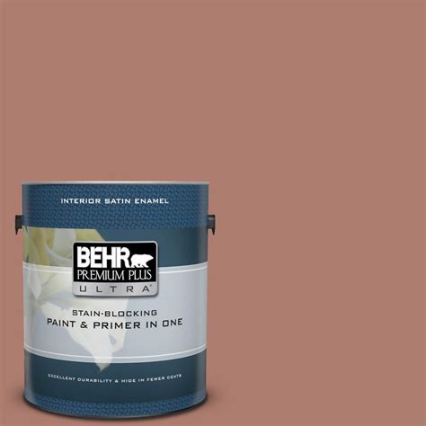 BEHR Premium Plus Ultra 1 Gal PPU2 11 Mars Red Satin Enamel Interior