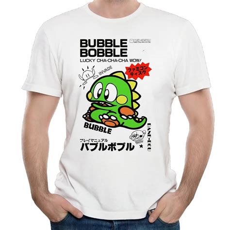 Bubble Bobble T Shirt S S Fc Console Game Funny Skate Style T Shirt