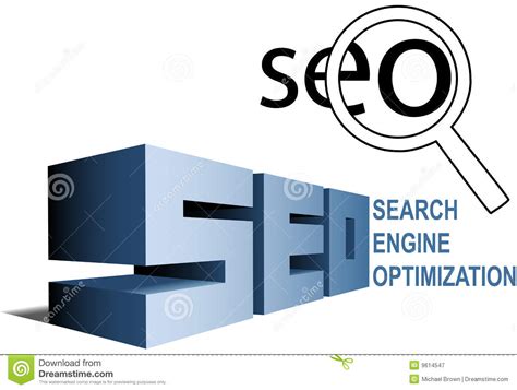 Lupa De La Optimización Del Search Engine De SEO Ilustración del Vector