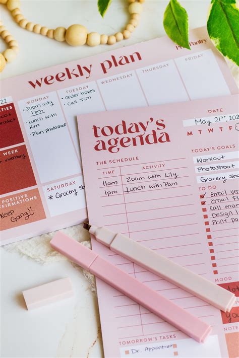 agenda notepad bundle  print pantry