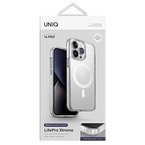 Case IPHONE 14 PRO UNIQ LifePro Xtreme Magclick Charging Transparent