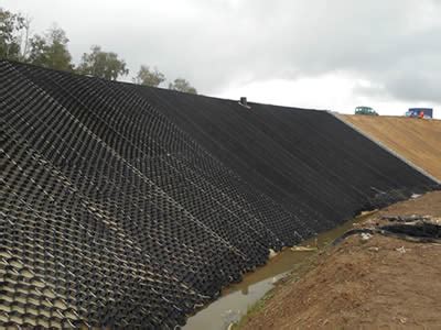 Erosion Control Mats Protect Slope from Water & Soil Loss