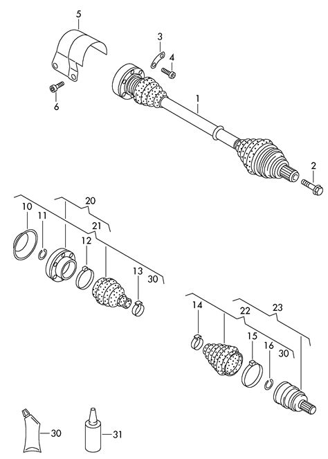 Volkswagen Passatvariant 2011 2015 Drive Shaft For 6 Speed