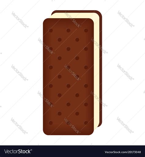 Ice-cream sandwich isolated Royalty Free Vector Image