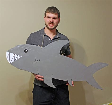 Easy Cardboard Shark Costume