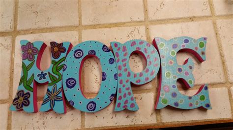 Painted wood letters | Painted wood letters, Wood letters, Painting on wood