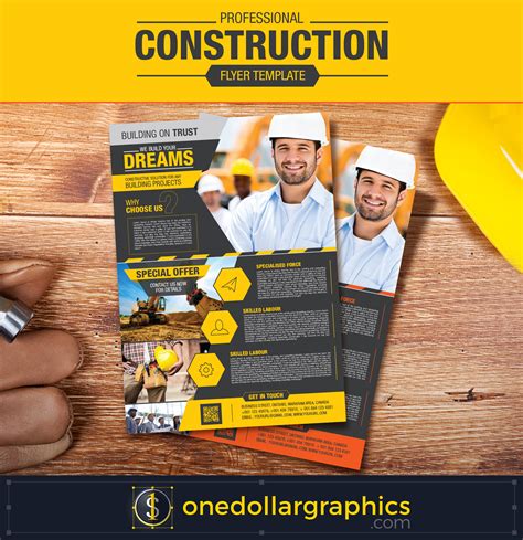 Professional Construction Flyer Design Template