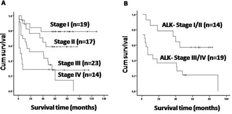 Overall Survival By Ann Arbor Stage A The 5 Year Os Of 73 Evaluable Download Scientific