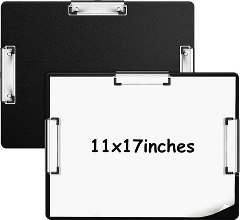 Tenceur 2 Pcs 11x17 Clipboard Three Clip Tough Extra Large